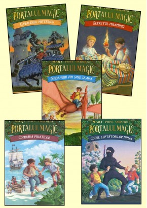 Pachet 5 carti Portalul magic (vol 1-5) + 5 diplome