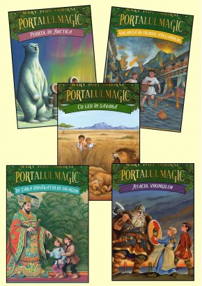 Pachet 5 carti Portalul magic (vol 11-15) + 5 diplome