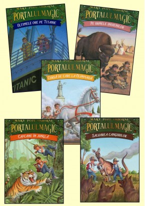 Pachet 5 carti Portalul magic (vol 16-20) + 5 diplome
