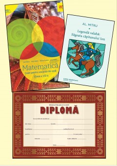 Caiet vacanta matematica cls a VII-a + Legenda valaha: Sageata capitanului Ion + diploma