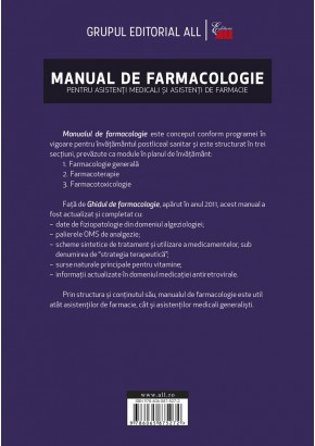 Manual de farmacologie pentru asistenti medicali si asistenti de farmacie