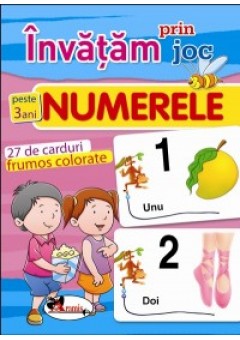 Invatam prin joc numerele  +3ani. Carti de joc educative