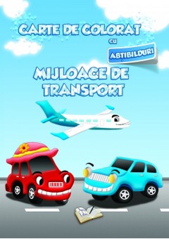 Carte de colorat cu abtibilduri - Mijloace de transport