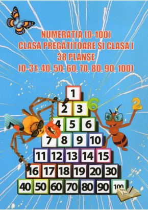 Numeratia 0 - 100 Clasa pregatitoare si clasa I 38 planse