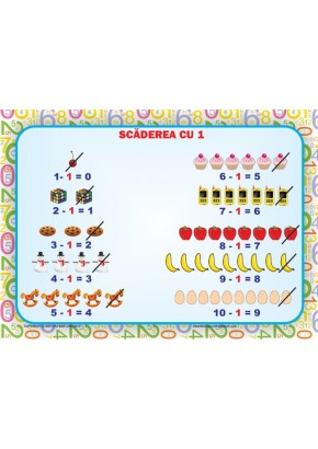 Scaderea 0-10 set 8 planse