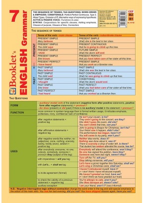 Pliant Booklet’s English Grammar 7