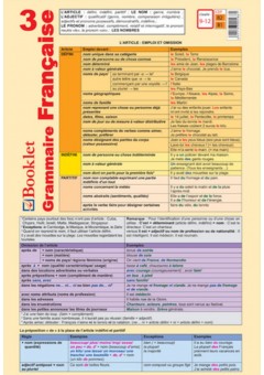 Pliant Grammaire Française 3