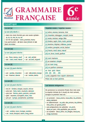 Grammaire française 6e année