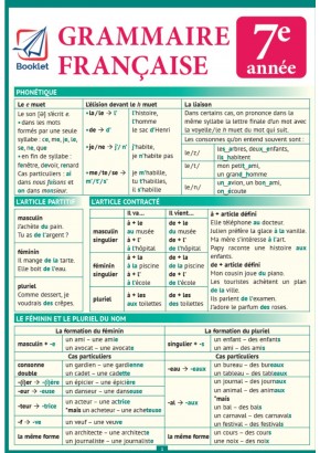Grammaire française 7e année