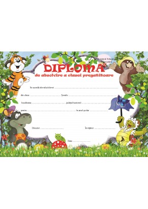 Diploma absolvire clasa pregatitoare cartoon