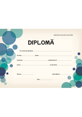 Diploma buline albastre
