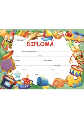 Diploma nivel prescolar jucarii