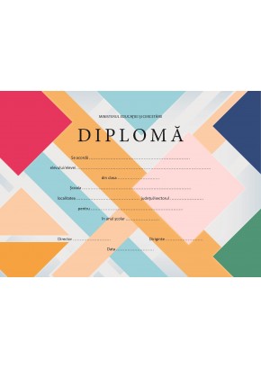 Diploma premiu triunghi albastru