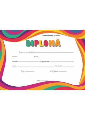 Diploma nivel primar/gimnazial/liceal curcubeu