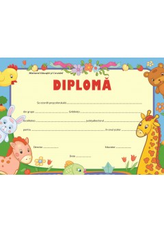 Diploma nivel prescolar girafa