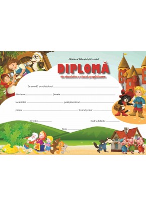 Diploma absolvire clasa pregatitoare povesti