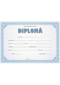 Diploma premiu/mentiune rama albastra