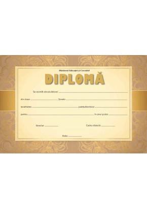Diploma nivel primar/gimnazial/liceal rama aurie