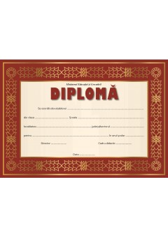 Diploma nivel primar/gimnazial/liceal rama rosie