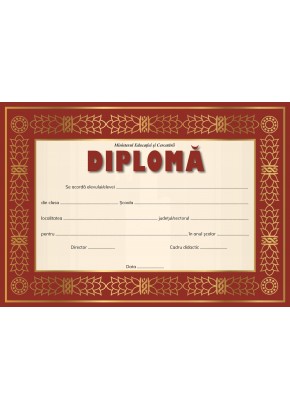 Diploma nivel primar/gimnazial/liceal rama rosie