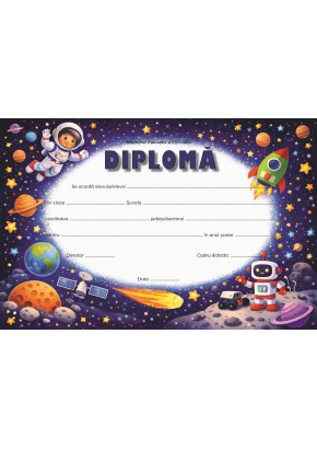 Diploma nivel primar spatiul cosmic