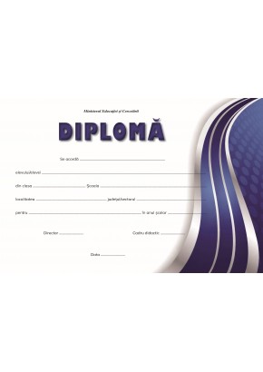 Diploma premiu/mentiune valuri albastre