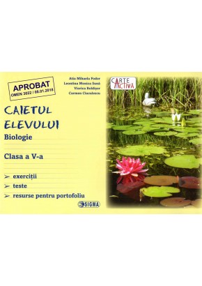 Caietul elevului. Biologie clasa a V-a. 