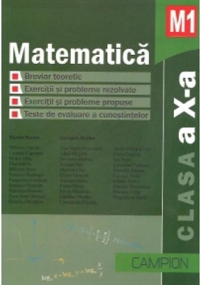 Matematica M1, Clasa a X-a. Culegere de exercitii si probleme