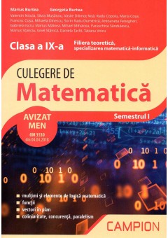 Culegere de matematica clasa IX-a. Filiera teoretica, specializarea matematica informatica. Semestrul I