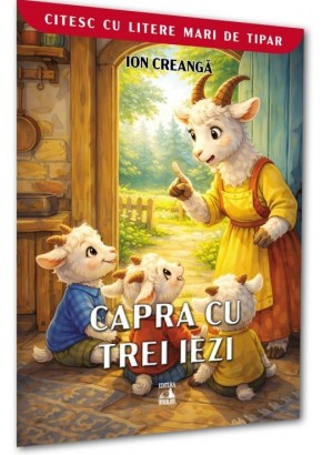 Capra cu trei iezi - Citesc cu litere mari de tipar