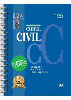 Codul civil Septembrie 2025 Editie spiralata, tiparita pe hartie alba