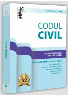 Codul civil: septembrie 2026 Editie tiparita pe hartie alba