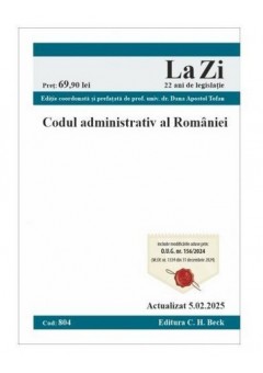 Codul administrativ al Romaniei Cod 804 Actualizat la 5.02.2025