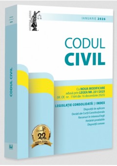 Codul civil ianuarie 2026. Editie tiparita pe hartie alba