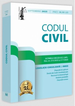 Codul civil: septembrie 2025. Editie tiparita pe hartie alba