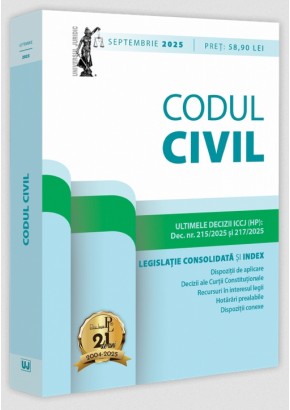 Codul civil: septembrie 2025. Editie tiparita pe hartie alba